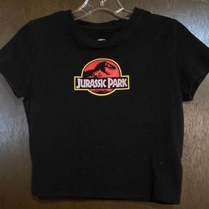 women’s small jurassic park crop top